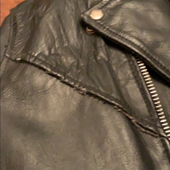 Men’s leather biker jacket - Picture 8 of 8